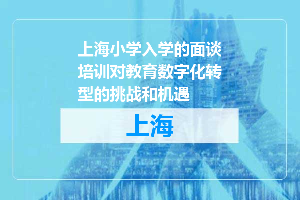 上海小学入学的面谈培训对教育数字化转型的挑战和机遇
