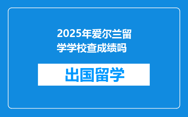 2025年爱尔兰留学学校查成绩吗