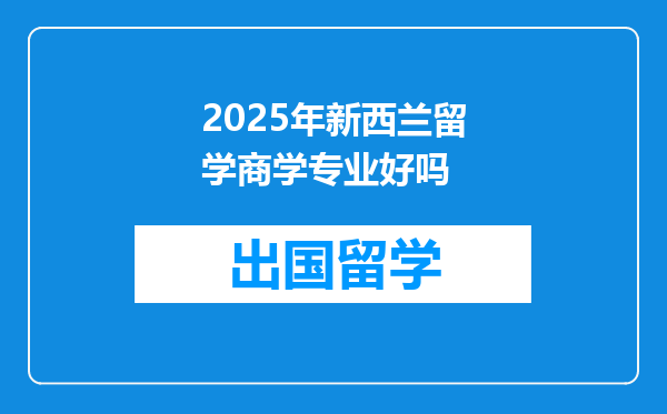 2025年新西兰留学商学专业好吗