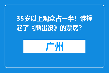 35岁以上观众占一半！谁撑起了《熊出没》的票房？