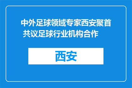 中外足球领域专家西安聚首 共议足球行业机构合作