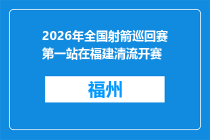2026年全国射箭巡回赛第一站在福建清流开赛