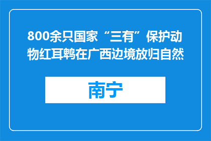 800余只国家“三有”保护动物红耳鹎在广西边境放归自然